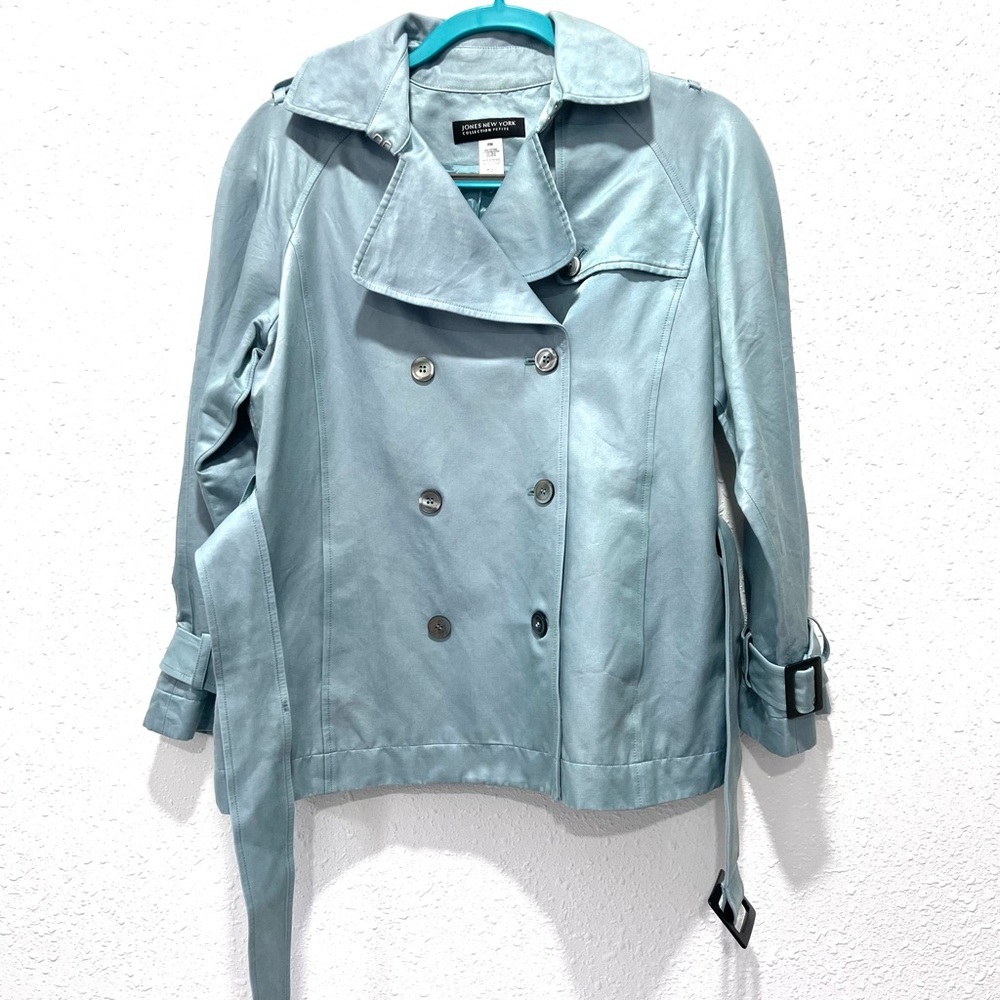 Jones New York Double-Breasted teal Jacket MP